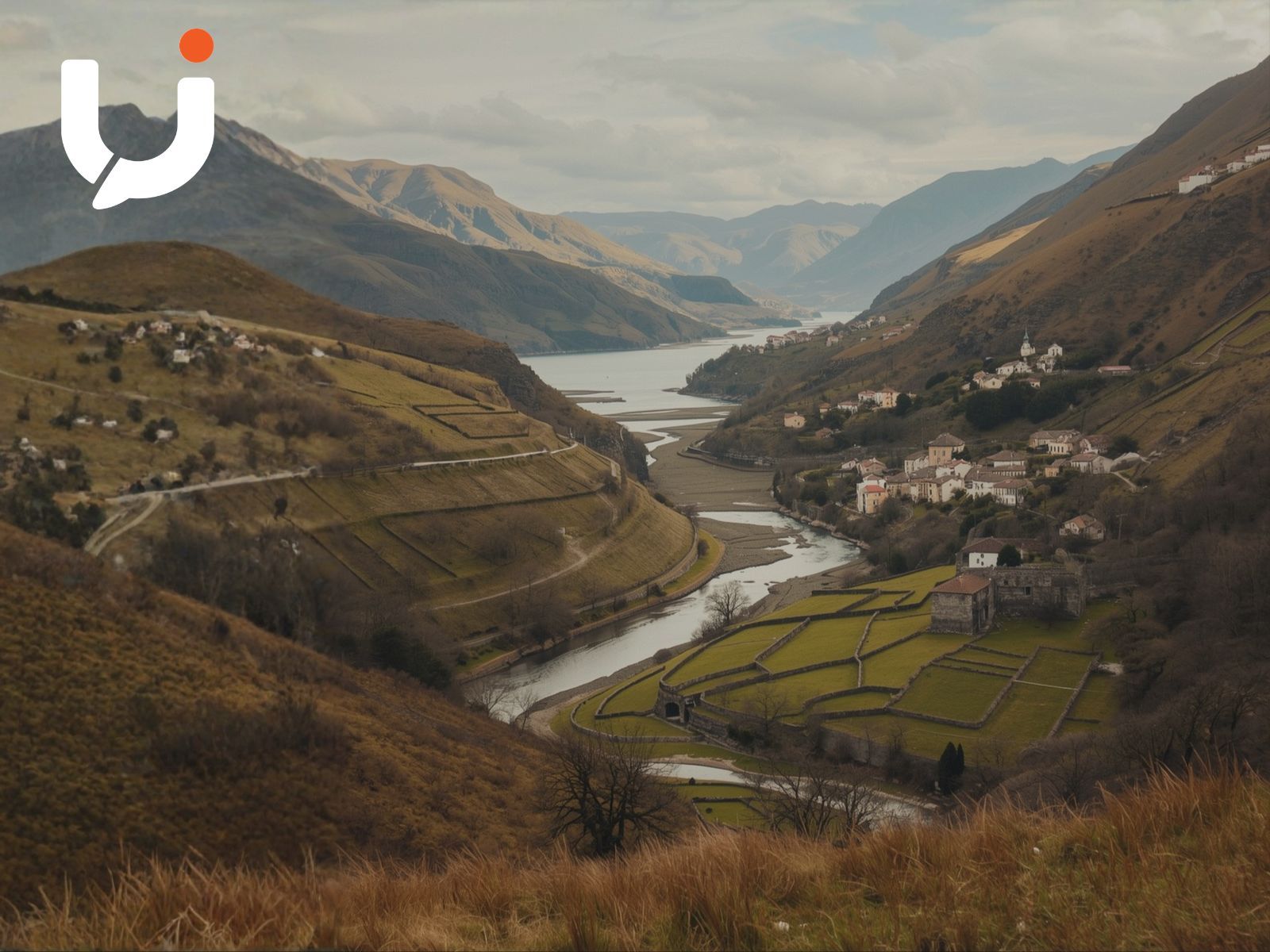Paisaje asturiano que acompaña el nivel B1 de asturiano.