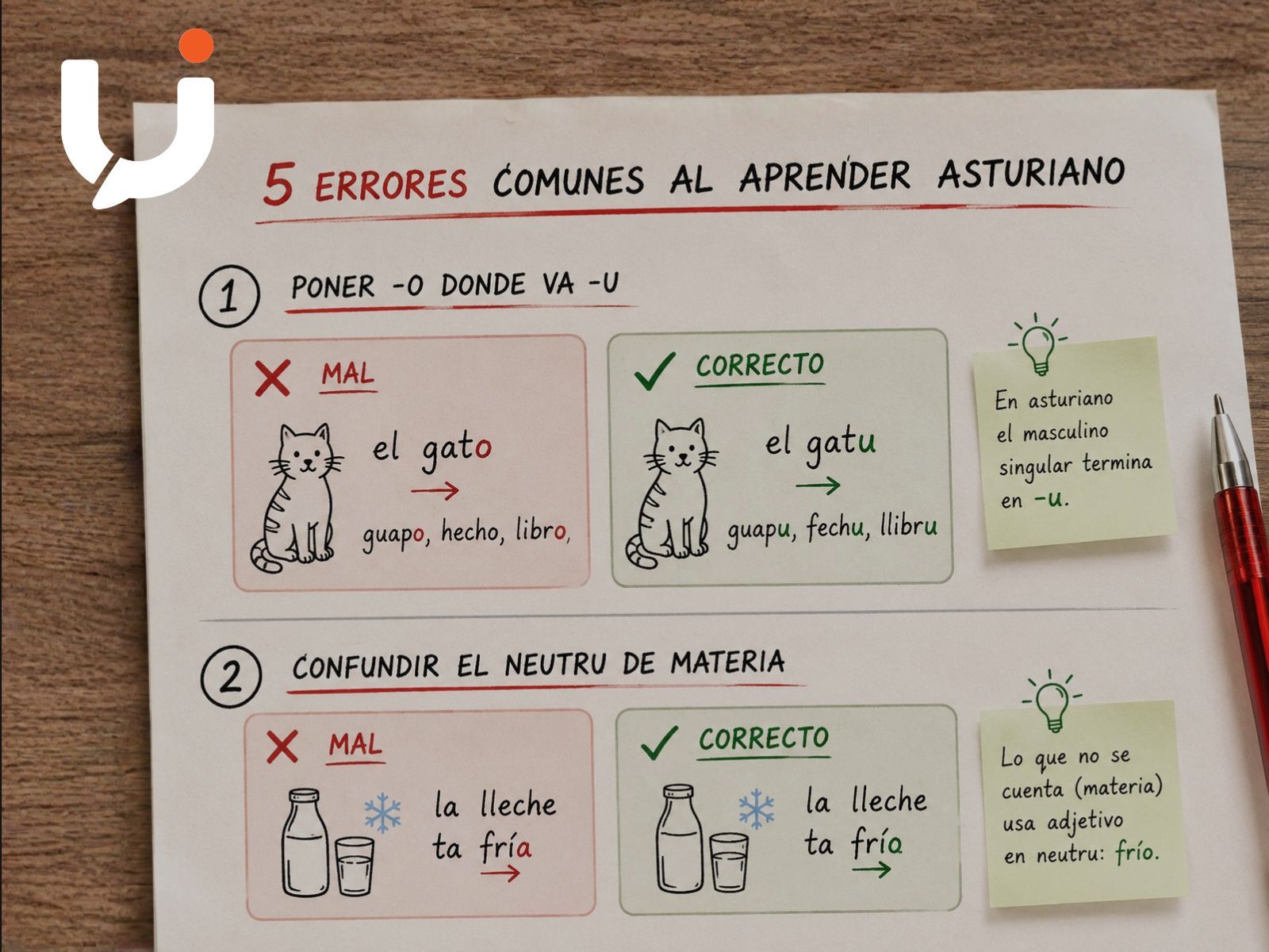 Los 5 errores más comunes al aprender asturiano (y cómo corregirlos)